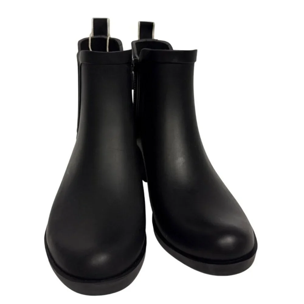 Lucky Brand Bsael H20 Women's Rain Boot Black Ankle Waterproof Size 6 6M NEW